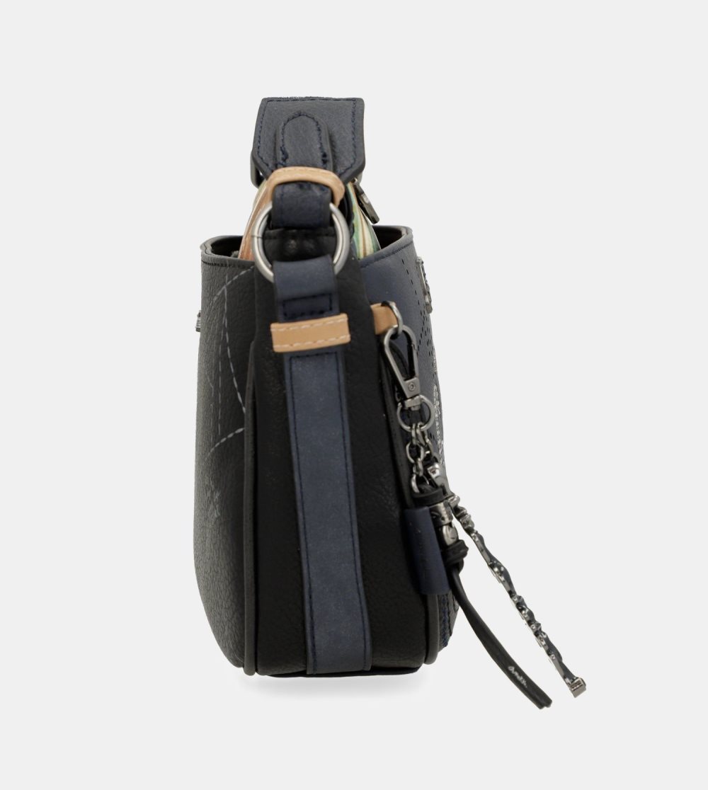 Női Anekke Studio Navy Blue 3-compartment Crossbody Bag Crossbody Táska | NWJYDF-762