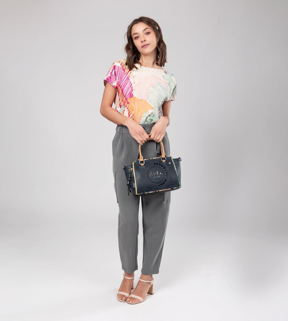 Női Anekke Studio Navy Blue Bowling Bag Crossbody Táska | SDGIFW-204