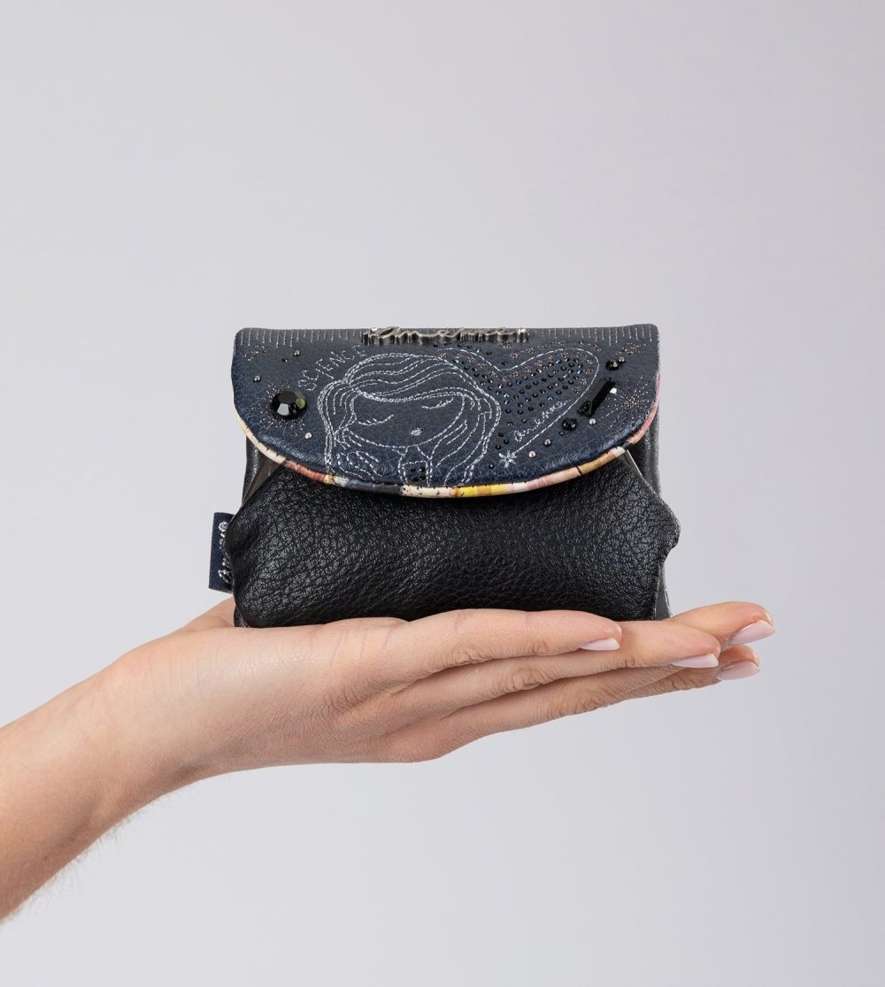 Női Anekke Studio Navy Blue Coin Purse With Flap Pénztárca | TCEGJQ-270