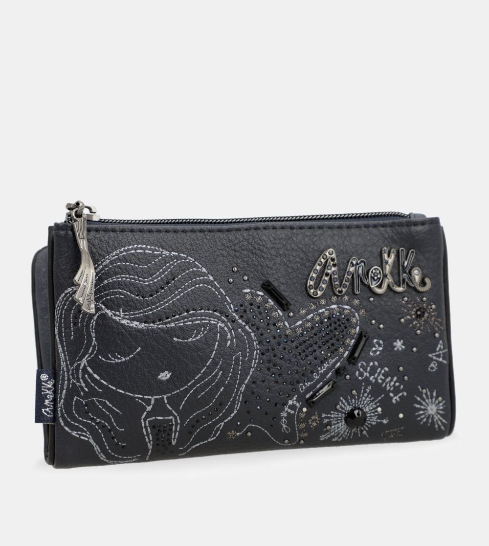 Női Anekke Studio Navy Blue Flexible Rfid Wallet Pénztárca | BZQEON-463