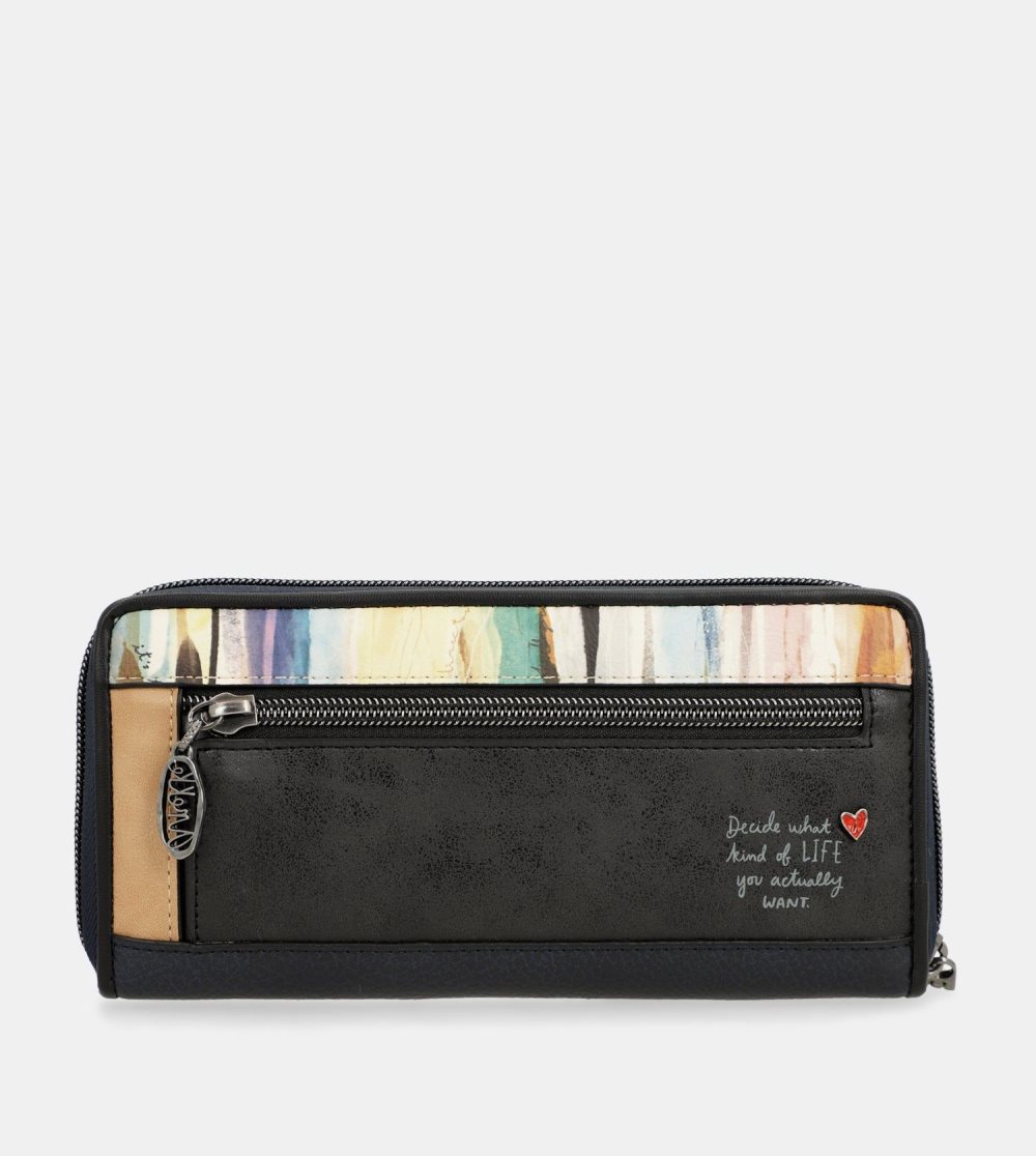 Női Anekke Studio Navy Blue Large Rfid Wallet Pénztárca | ARQUCJ-725