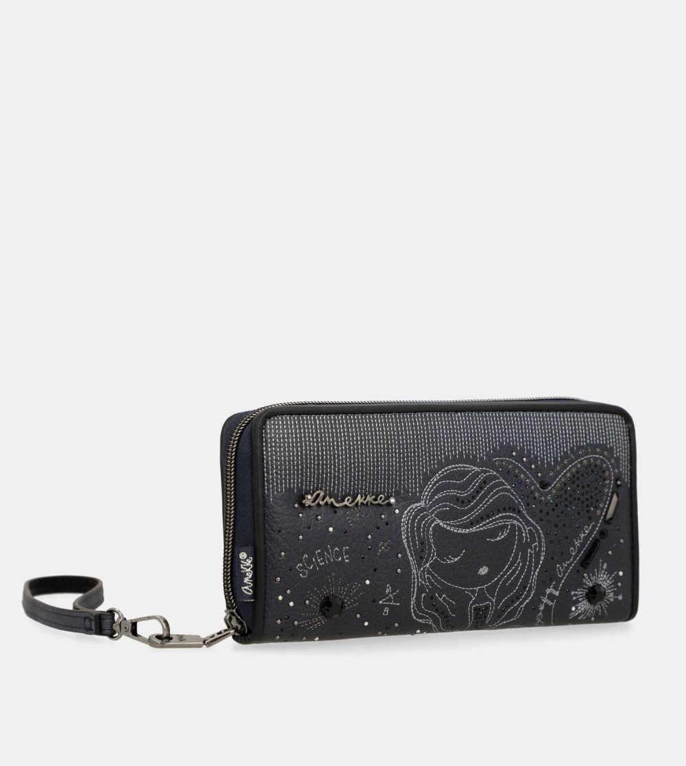 Női Anekke Studio Navy Blue Large Rfid Wallet Pénztárca | ARQUCJ-725