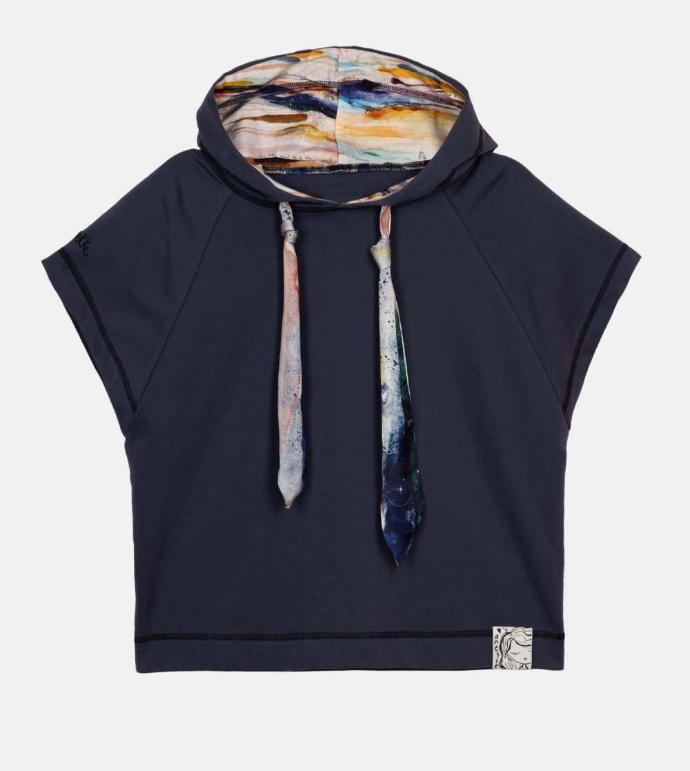Női Anekke Studio Navy Blue Sleeveless Sweatshirt Pulóverek | AUBLVG-586