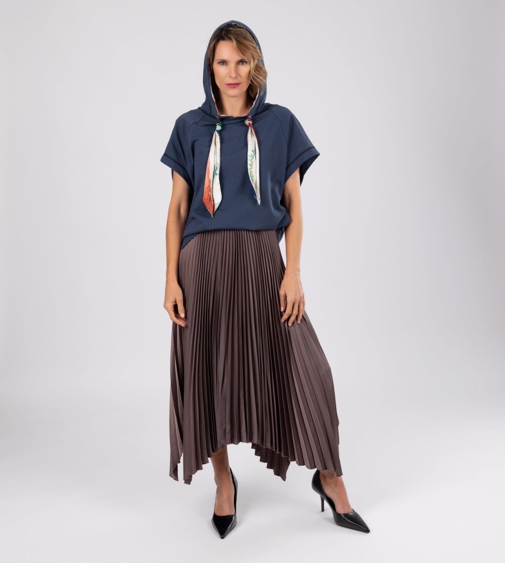 Női Anekke Studio Navy Blue Sleeveless Sweatshirt Pulóverek | AUBLVG-586