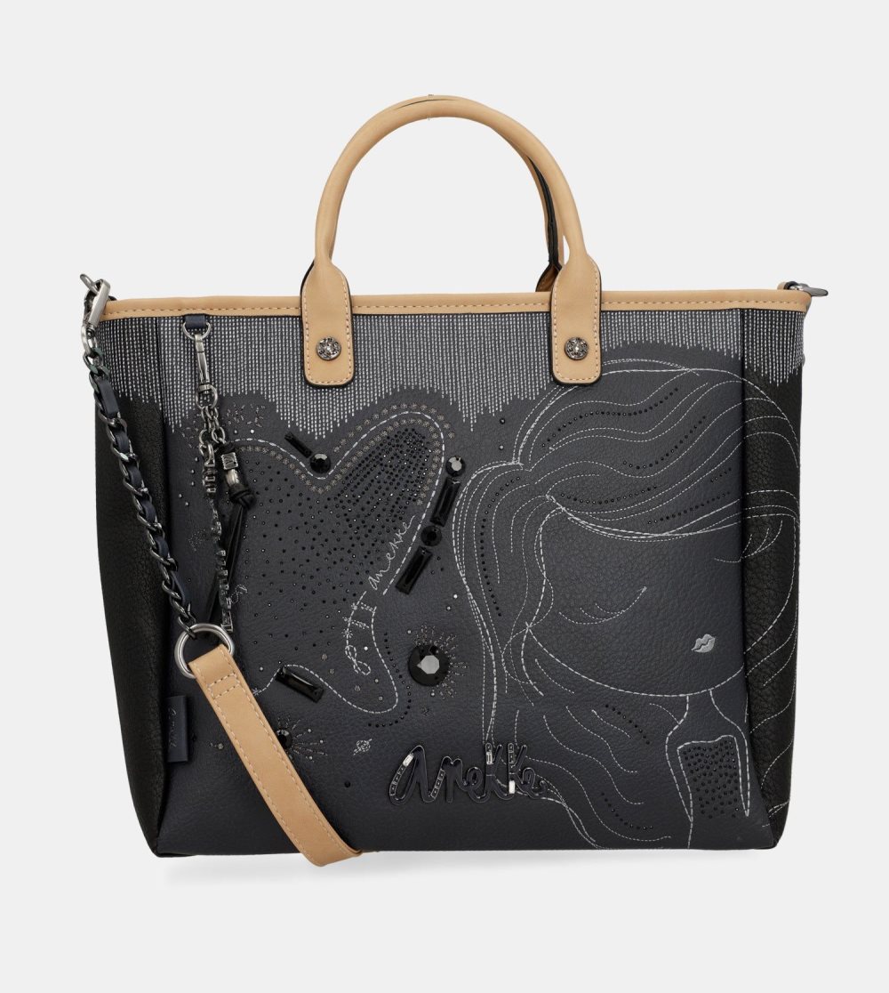 Női Anekke Studio Navy Blue Tote Válltáskák | WMYQZA-428