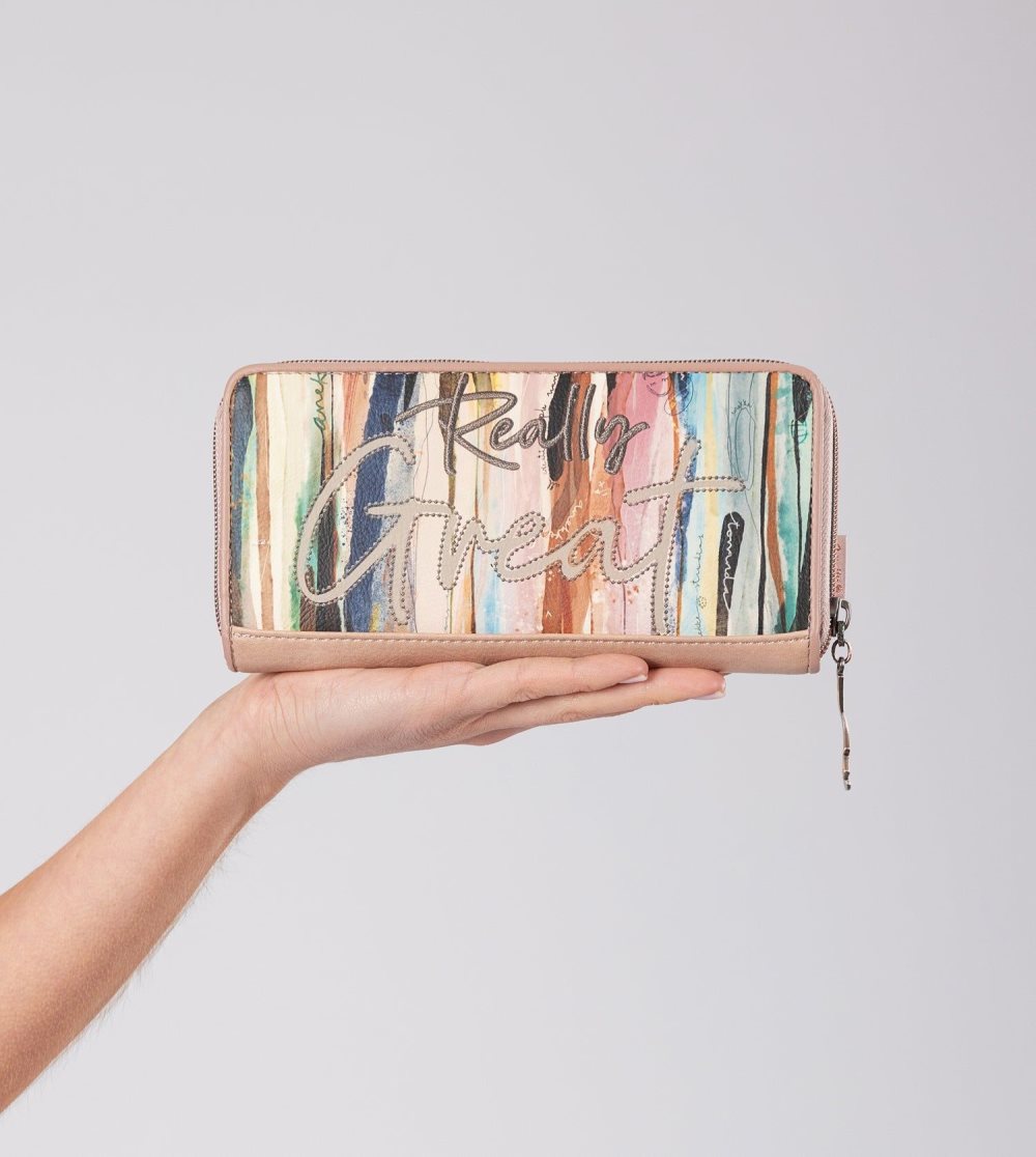 Női Anekke Studio Nude Extra-large Rfid Wallet Pénztárca | ICDSOZ-493