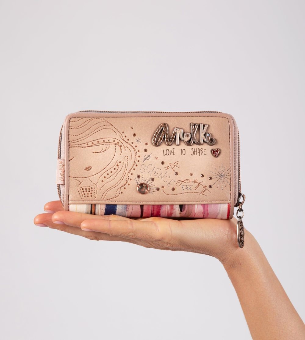 Női Anekke Studio Nude Medium Rfid Wallet Pénztárca | JILUFY-812