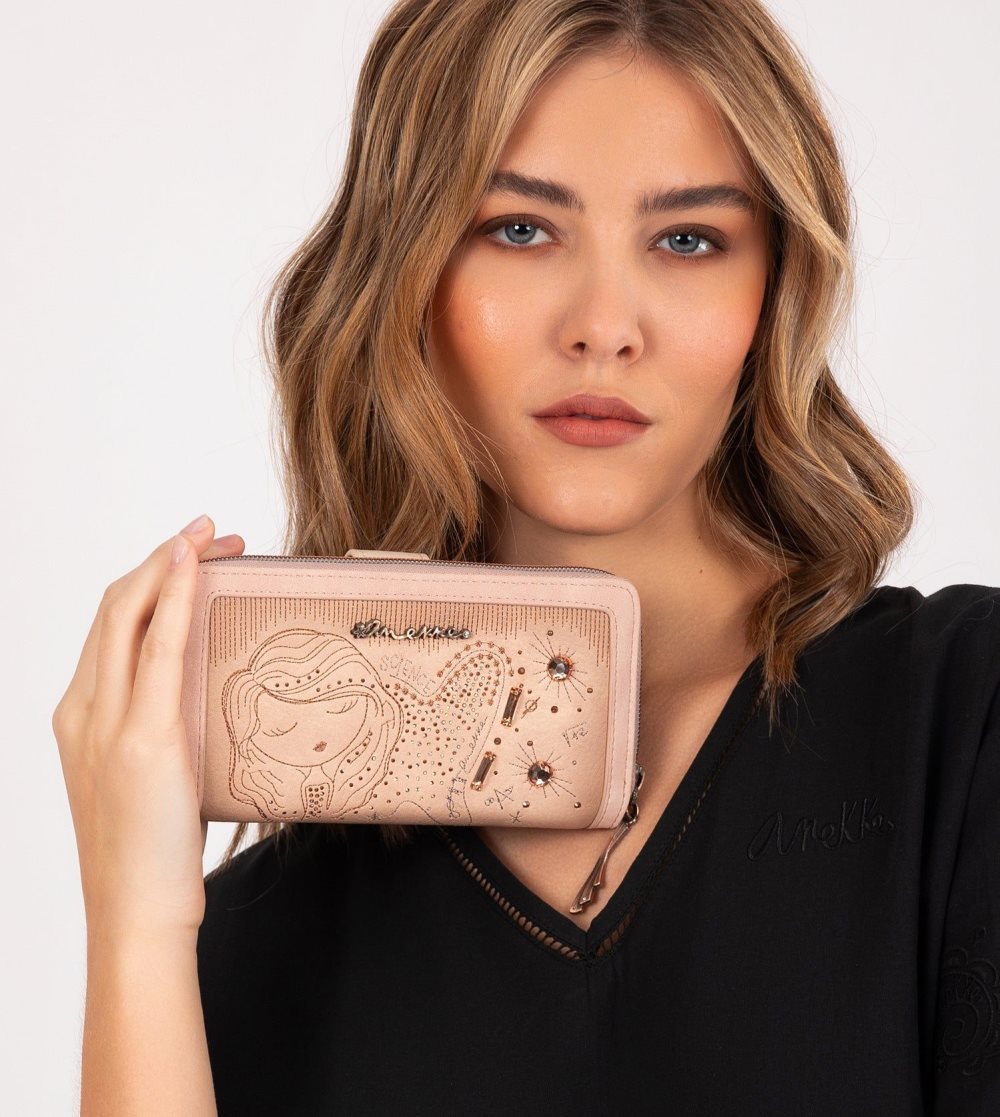 Női Anekke Studio Nude Rfid Wallet Pénztárca | ZCWVID-427