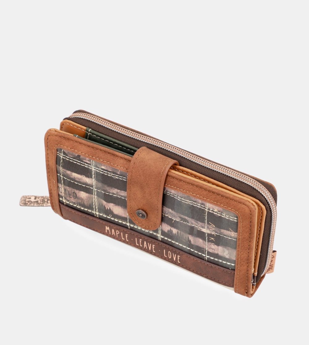 Női Anekke The Forest Large Printed Wallet Pénztárca | FCQUXO-367