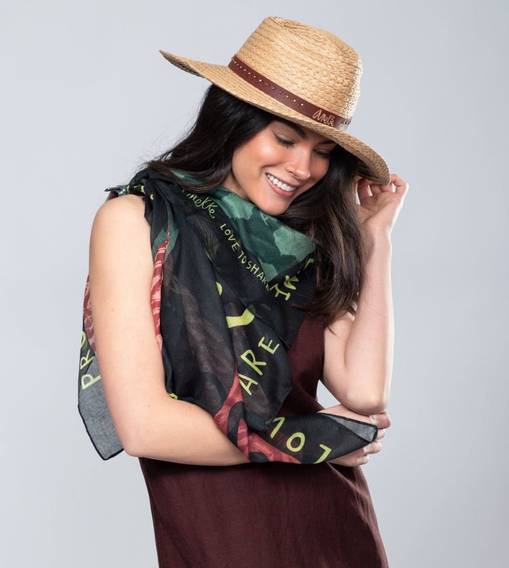 Női Anekke Toasted Raffia Hat Kalap | OVXLKM-860