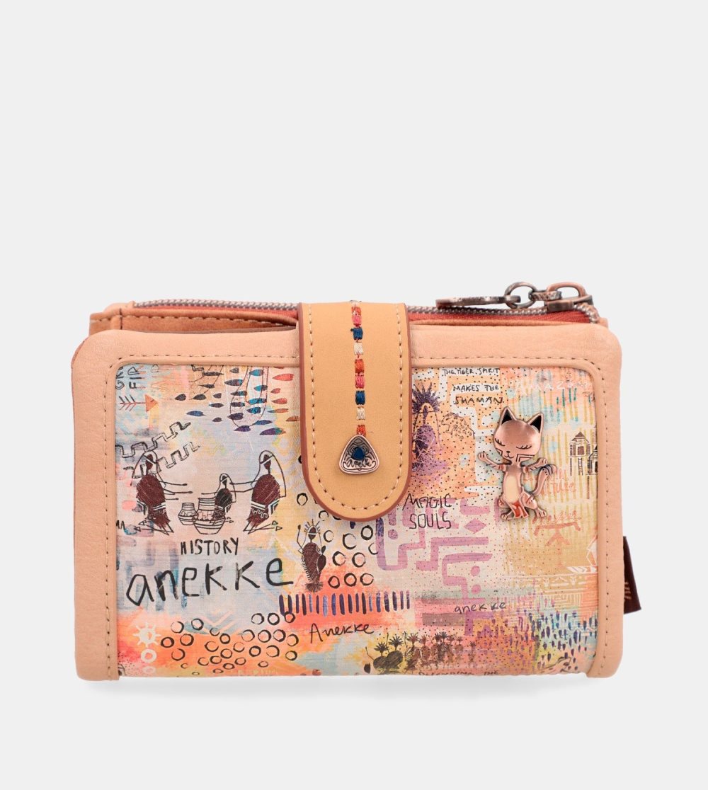 Női Anekke Tribe Medium Brown Rfid Wallet Pénztárca | HRSVYW-197