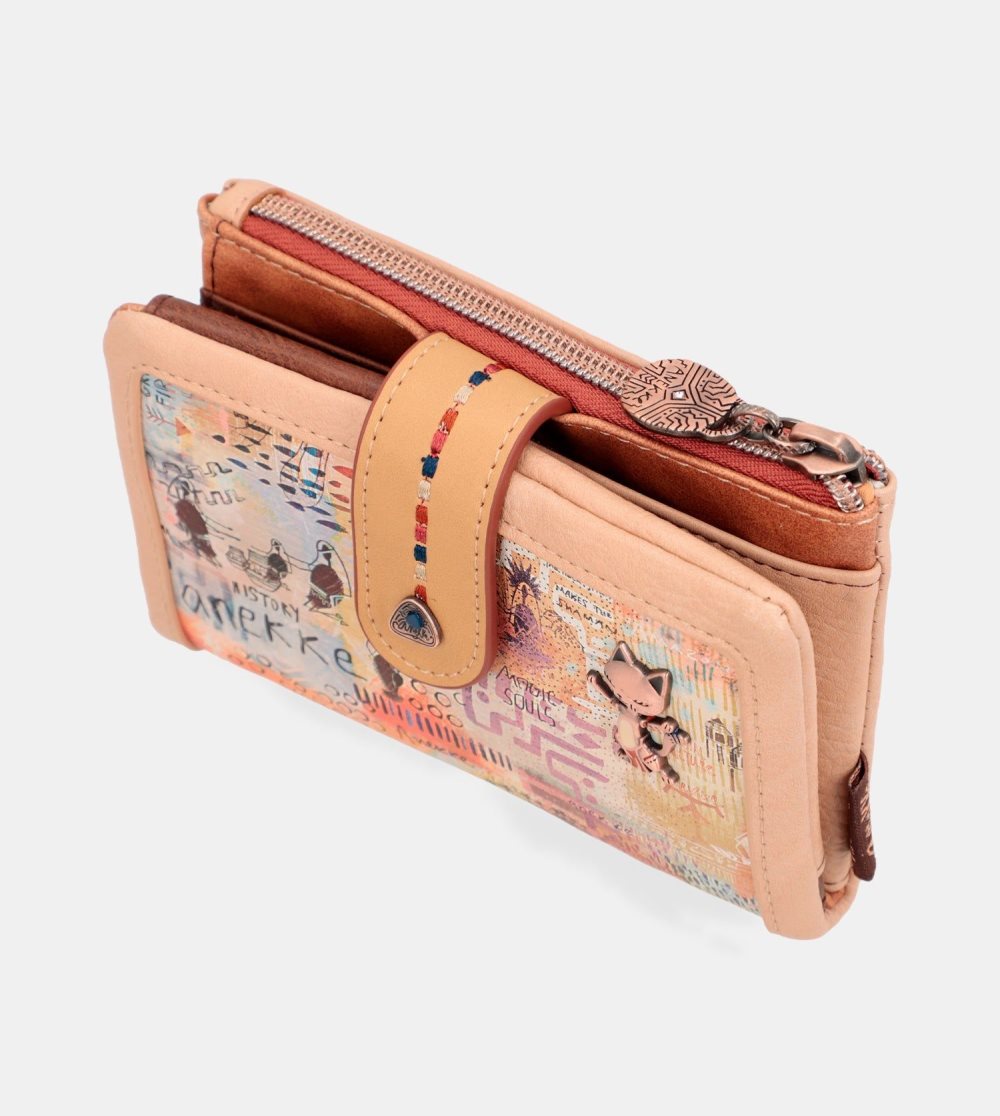 Női Anekke Tribe Medium Brown Rfid Wallet Pénztárca | HRSVYW-197