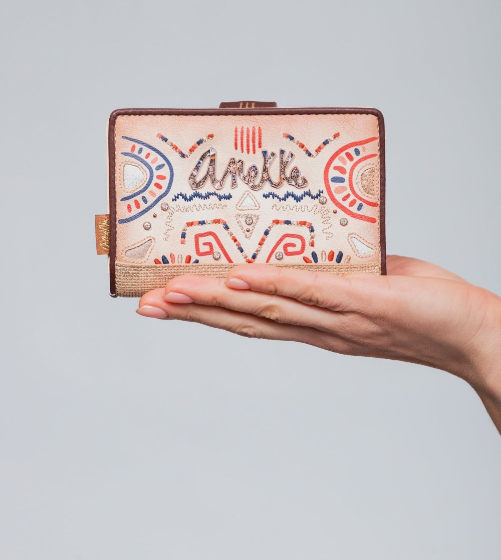 Női Anekke Tribe Medium Ethnic Print Rfid Wallet Pénztárca | TJPXBA-413