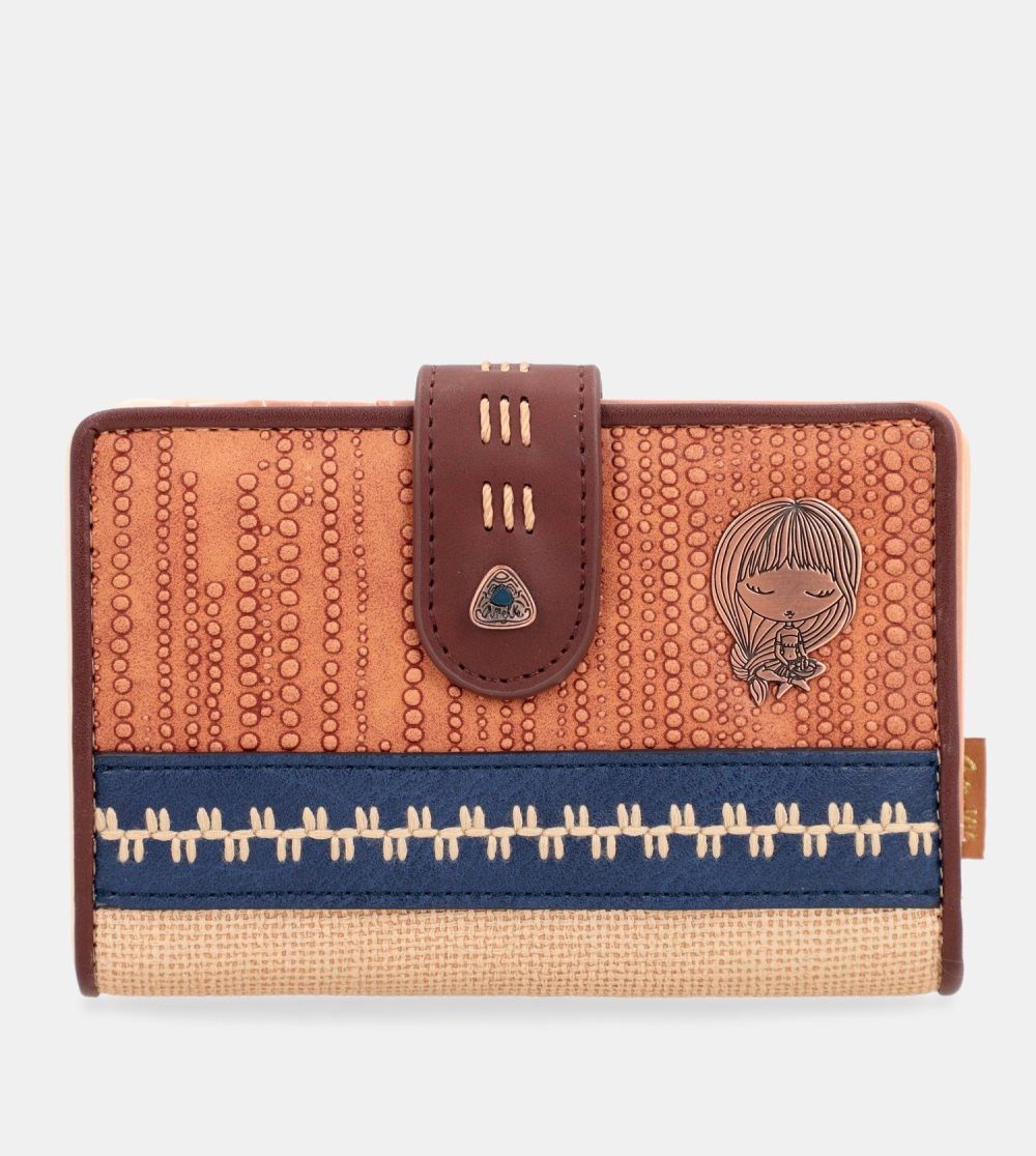Női Anekke Tribe Medium Ethnic Print Rfid Wallet Pénztárca | TJPXBA-413
