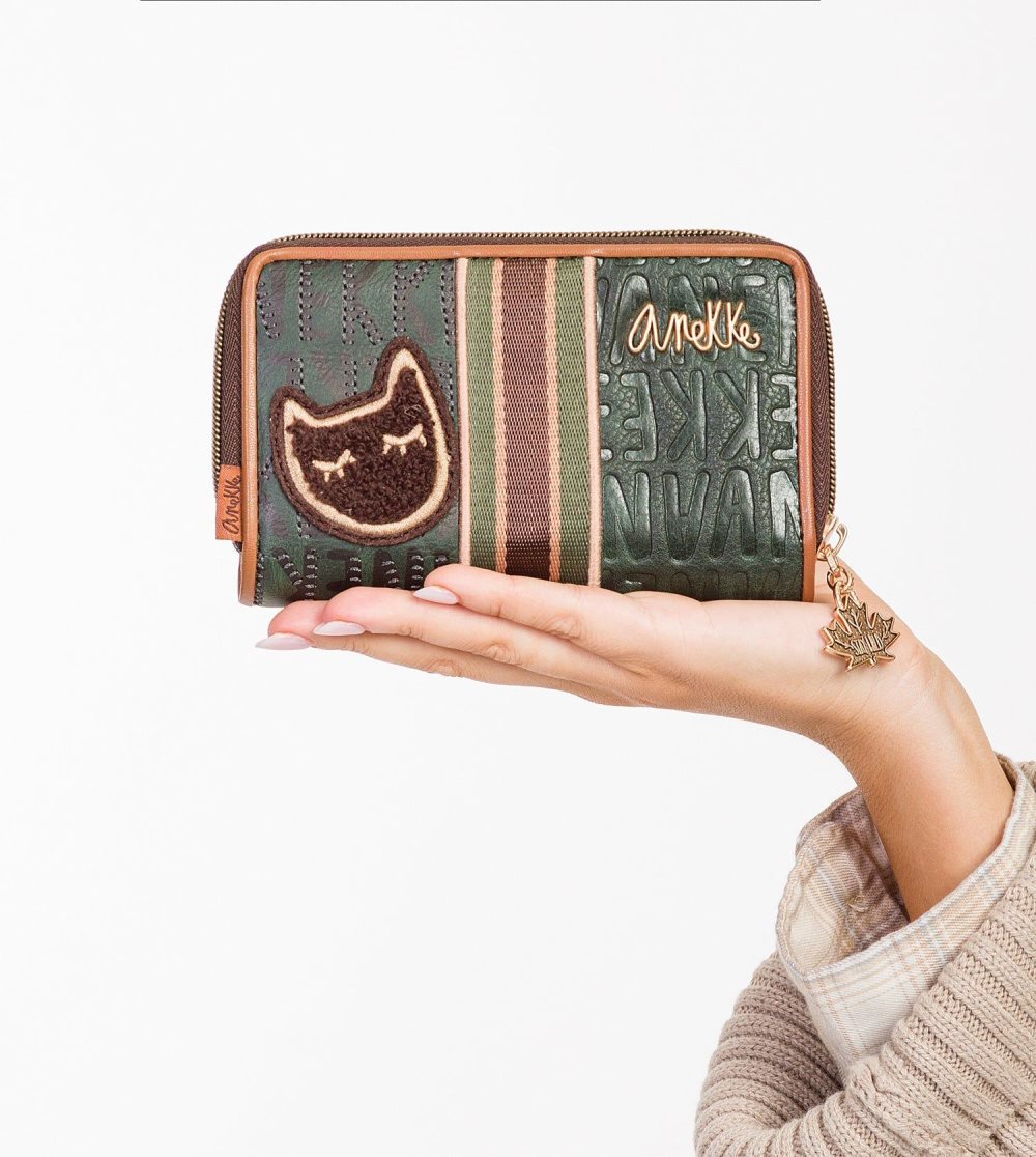 Női Anekke Urban Green Medium Wallet Pénztárca | IVYXGA-679