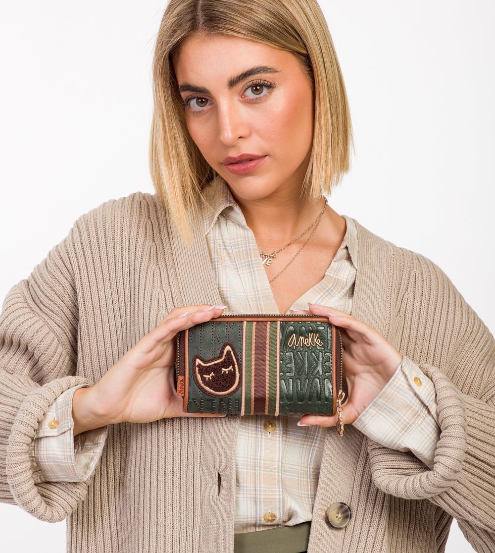 Női Anekke Urban Green Medium Wallet Pénztárca | IVYXGA-679