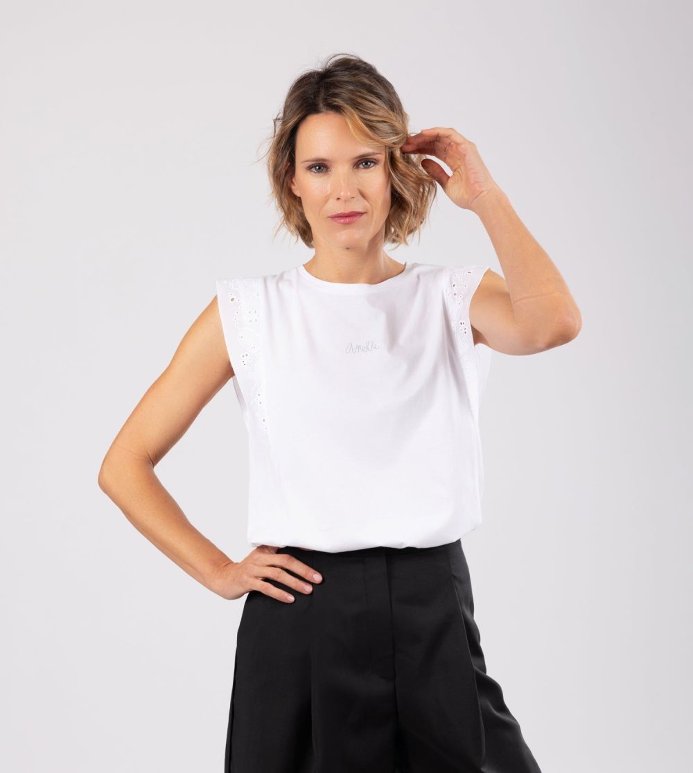 Női Anekke White Tank Top Póló | LHJTNX-487